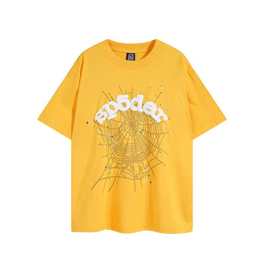 Men’s Cotton Spider Logo T shirt Casual Daily Street Style Top