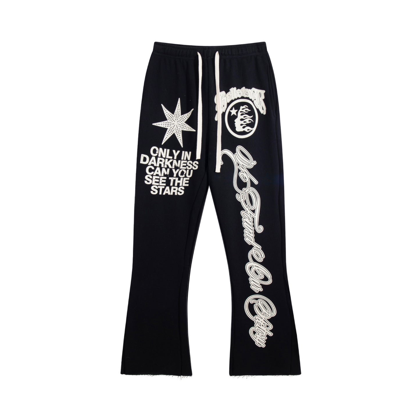 Hellstar "Only In Darkness" Flare Sweatpants Black
