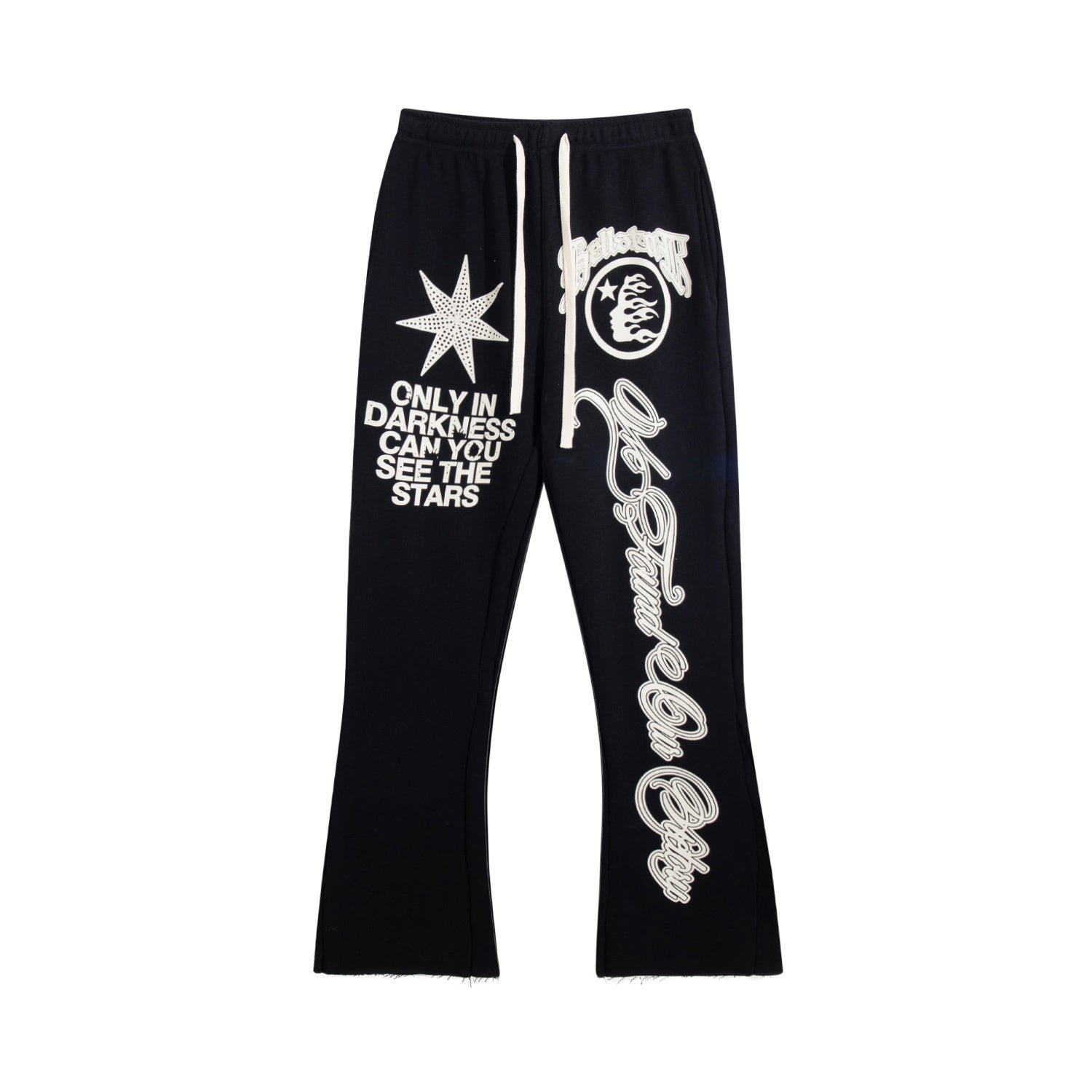 Hellstar "Only In Darkness" Flare Sweatpants Black