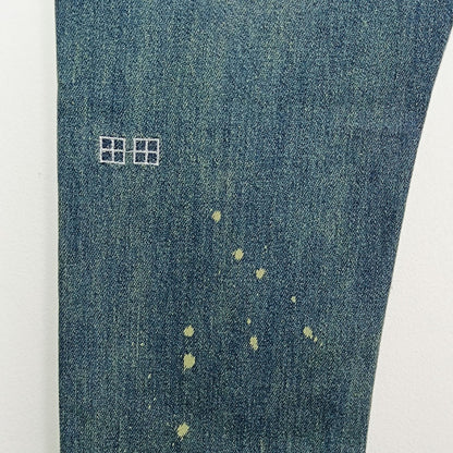 Ksubi Men's Washed Blue Paint Splatter Distressed Jeans