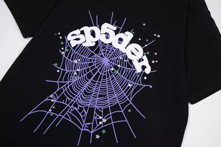 Men's Black Spider T-shirt Fresh Minimalist Street