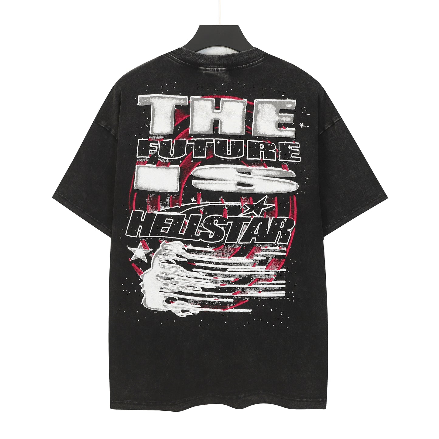 Hellstar The Future Goggles Graphic Print Streetwear Tee Washed Black