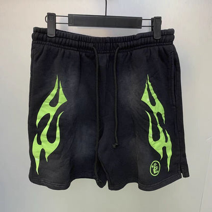 Hellstar Casual Loose Fit Shorts with Logo Print – Trendy Summer Wear