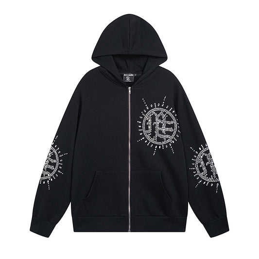 Mixed Emotion Eclipse rhinestone-embellishment Hoodie