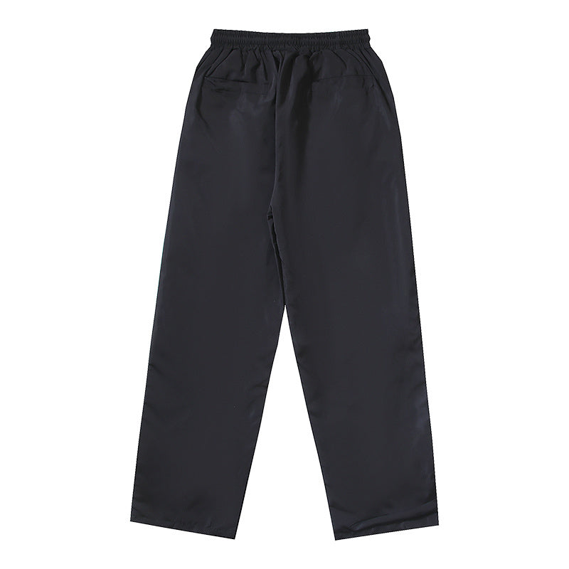 Hellstar Nylon Snap Button Track Pants Black