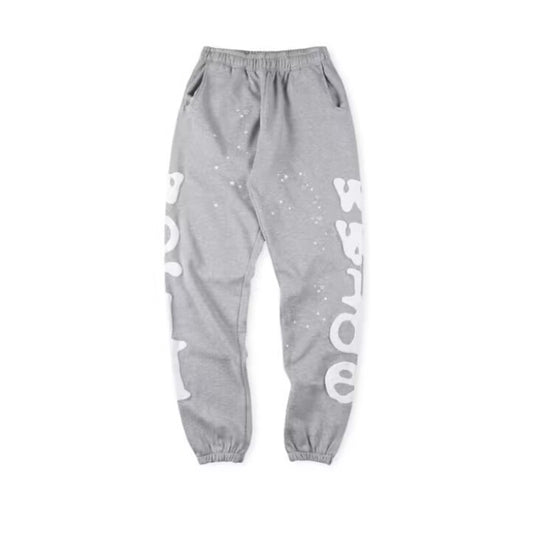 Sp5der Worldwide Grey Sweatpants | Men’s Y2K Cuffed Jogger,  Streetwear Bottoms