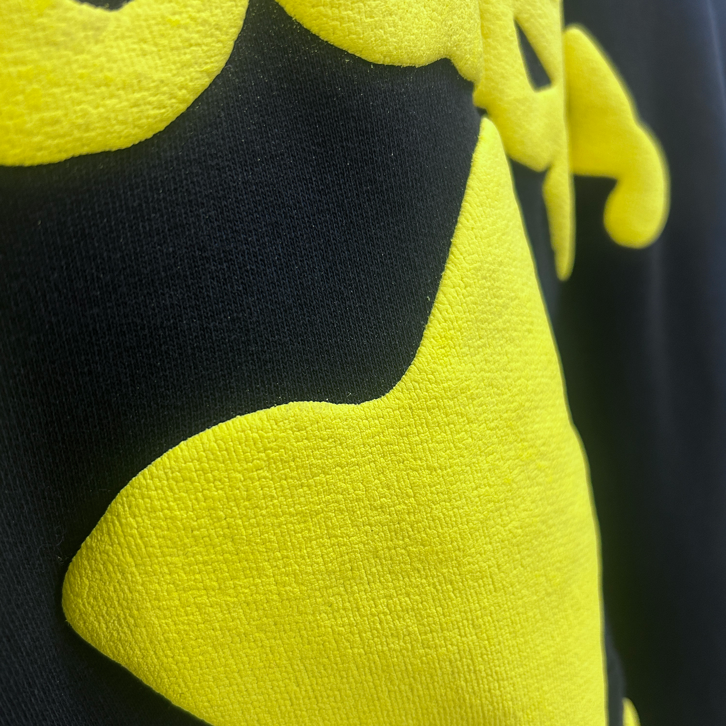 Sp5der Beluga Hoodie Onyx/Yellow | Unisex Y2K Graphic Oversized Sweatshirt