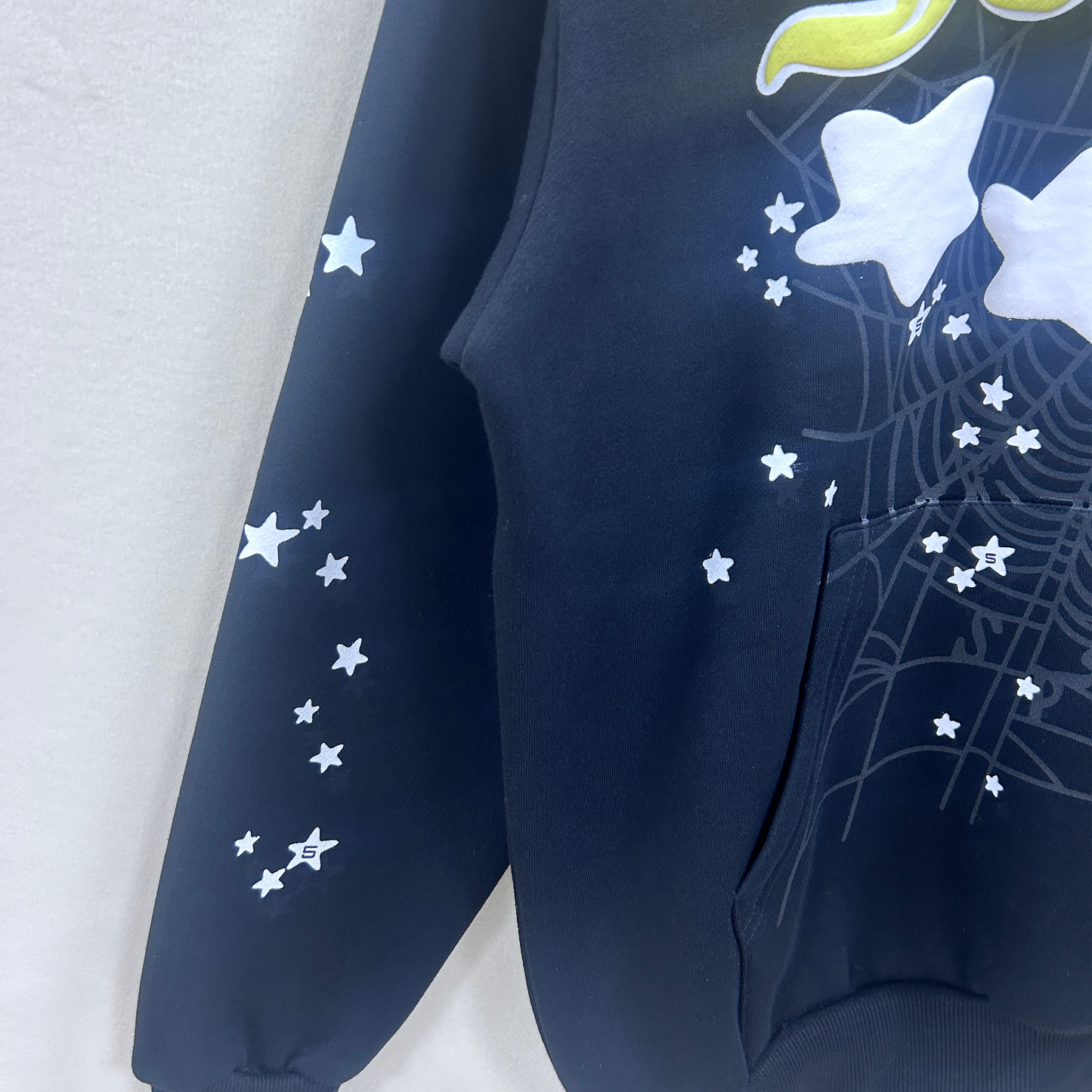 Sp5der Jeffery Hoodie Black | Unisex Y2K Oversized Graphic Sweatshirt, Soft-Fleece Pullover
