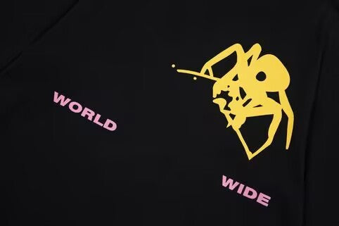 Sp5der Men’s Cotton Casual Tee with Signature Spider Print