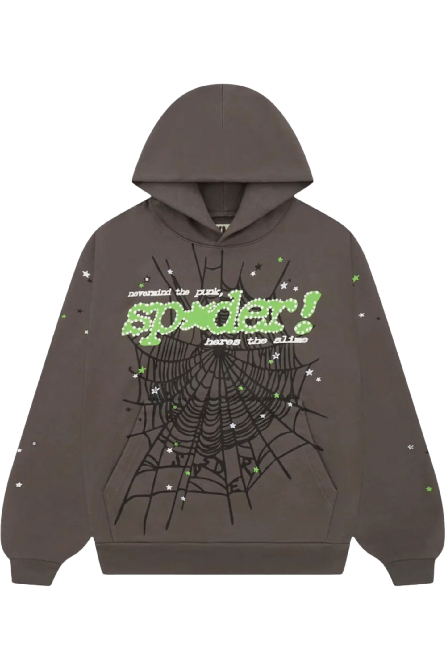 Sp5der Punk V2 Hoodie Slate Grey