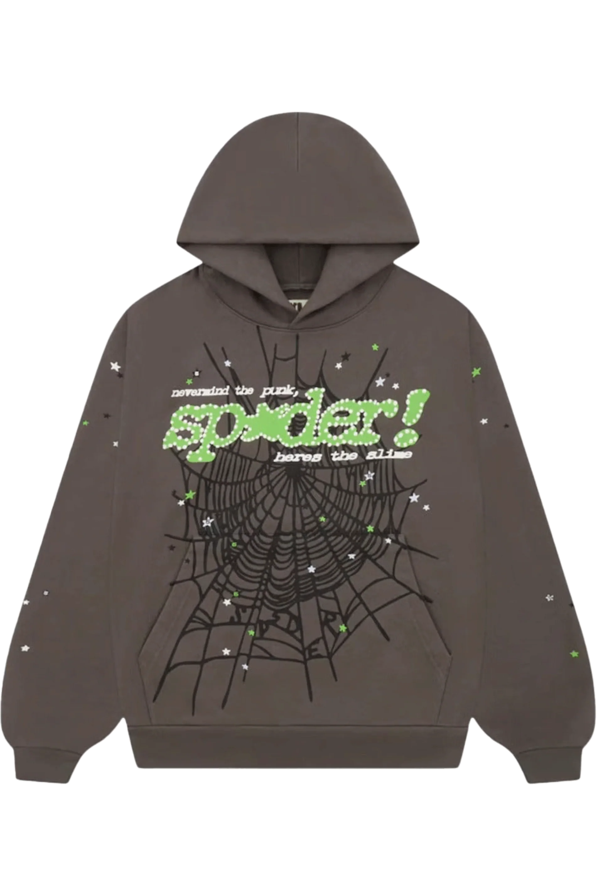 Sp5der Punk V2 Hoodie Slate Grey