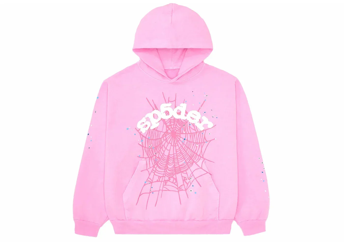 Sp5der Beluga Hoodie Slate Grey Pink