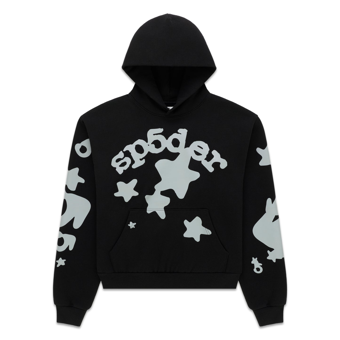 Sp5der Reflective Beluga Hoodie Black