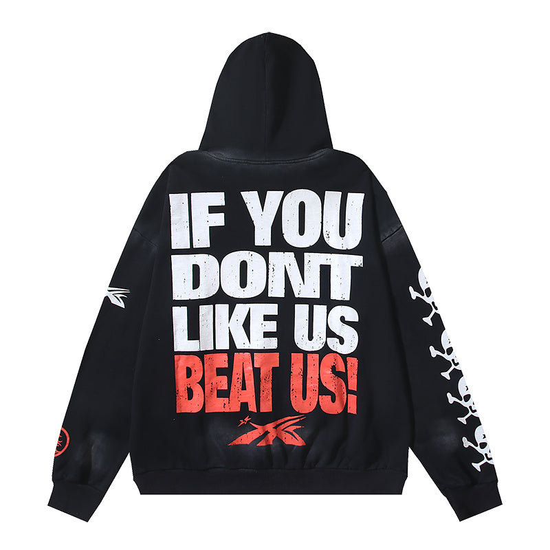 Hellstar If You Dont Like Us Beat Us Hoodie Black