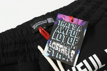 Blue Graphic Sweatpants – “That’s An Awful Lot Of Cough Syrup” | Unisex Y2K Tie-Dye Zip-Up