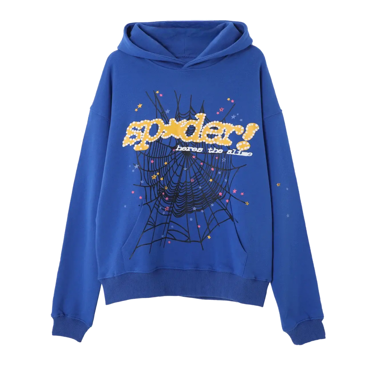 Sp5der Açaí Hoodie Purple Dark Blue