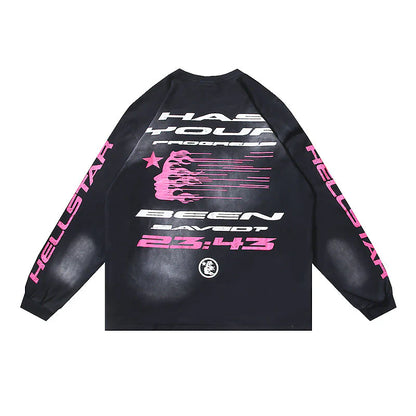 HELLSTAR 23:43 Vintage Black Long Sleeve Tee