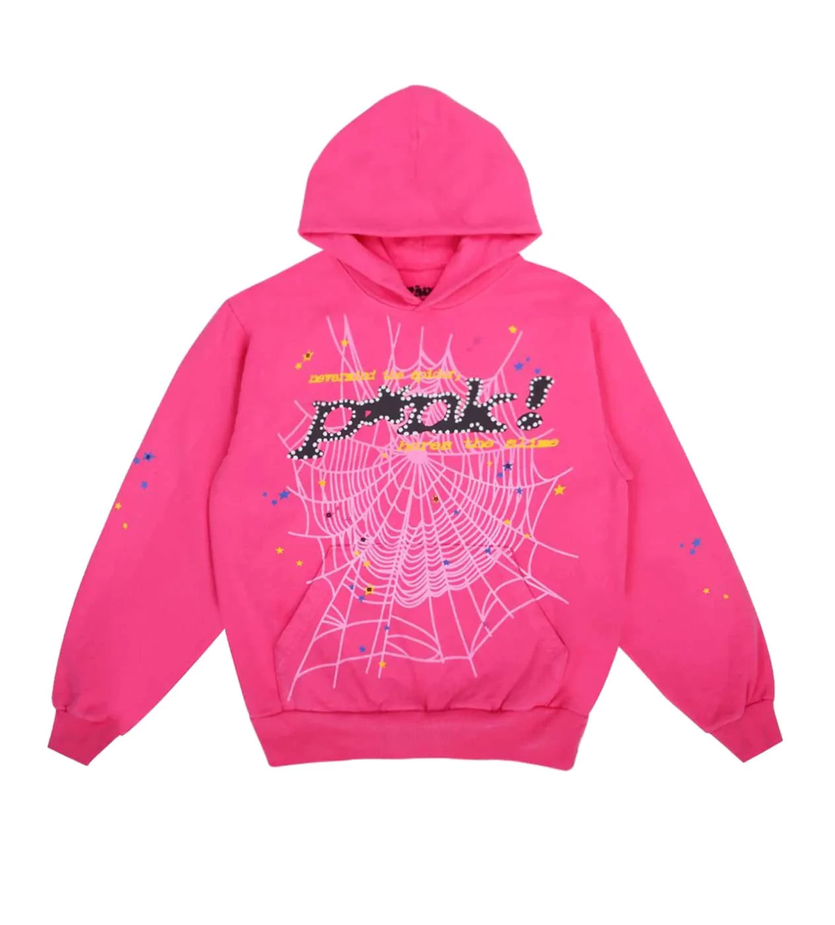 Sp5der P*NK Hoodie Black Pink