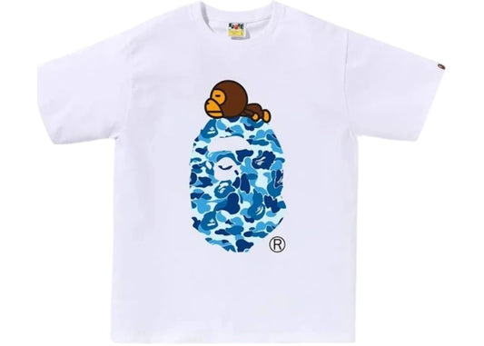 A Bathing Ape BAPE Big Ape Head Camo Logo Tee White