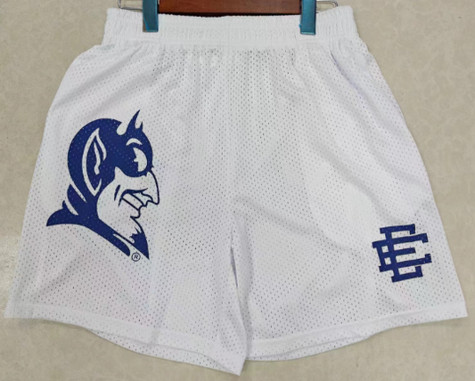 Eric Emanuel EE Athletic White Shorts – Mesh Baggy Basketball Shorts for Men’s Fashion