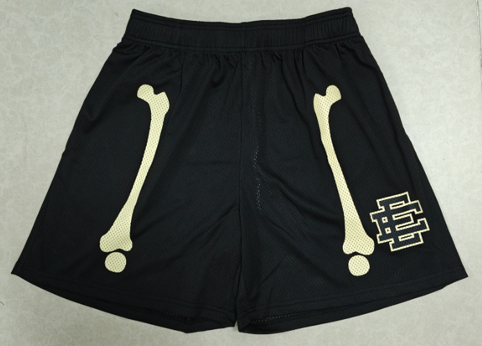 Eric Emanuel Baggy Graphic Shorts – Mesh Black Basketball Shorts