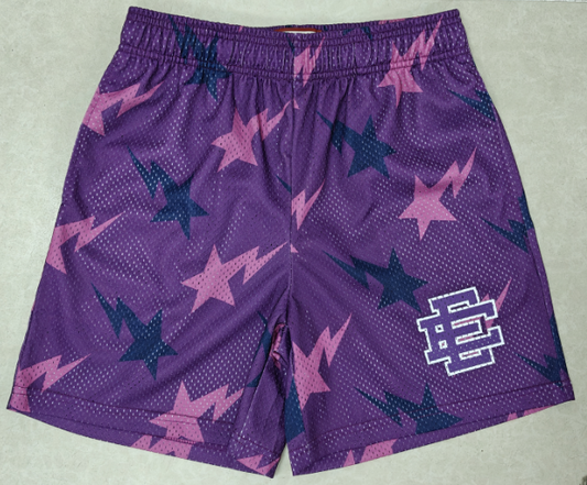 EE Mesh Shorts – Eric Emanuel Purple Basketball Shorts for Men’s Summer Style