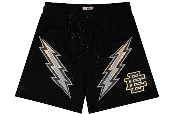 Eric Emanuel EE Black Mesh Basketball Shorts – Stylish Graphic Camo Men’s Shorts | EE Baggy Sports Shorts