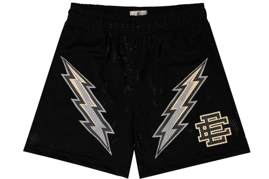 Eric Emanuel EE Black Mesh Basketball Shorts – Stylish Graphic Camo Men’s Shorts | EE Baggy Sports Shorts