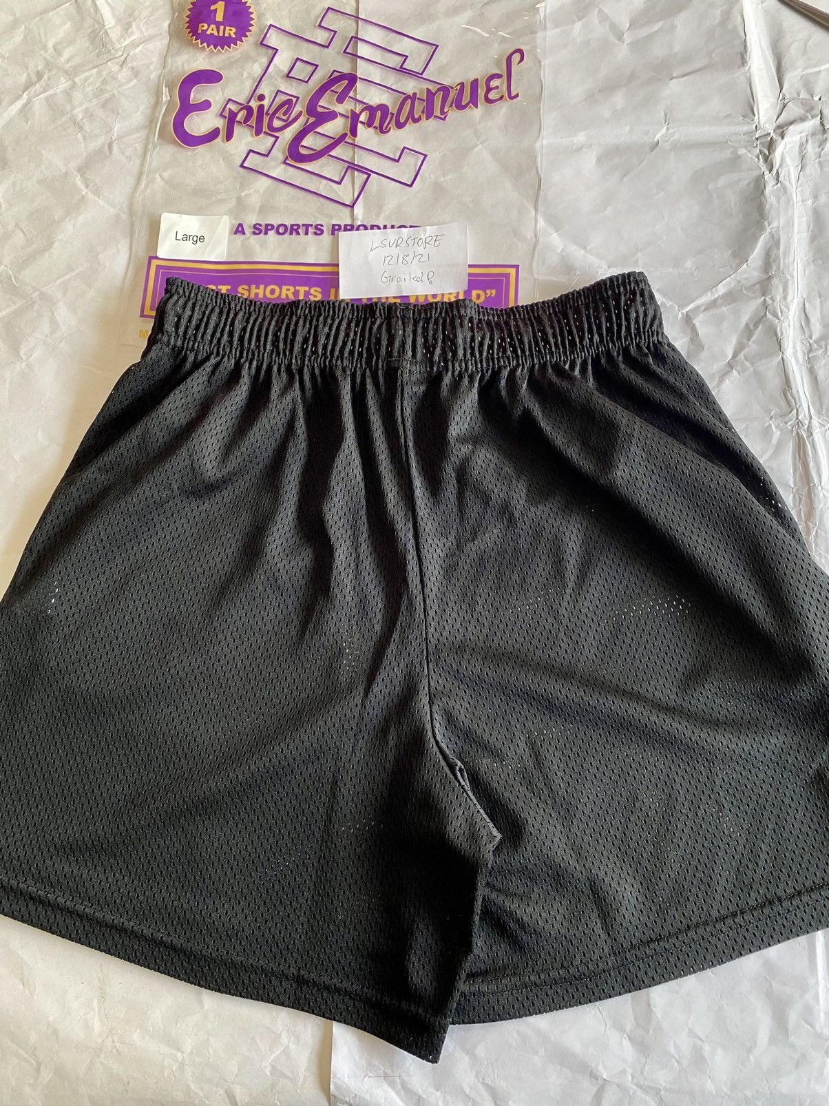 Eric Emanuel EE Black Mesh Basketball Shorts – Men’s Baggy Graphic Camo Sports Shorts | EE Shorts