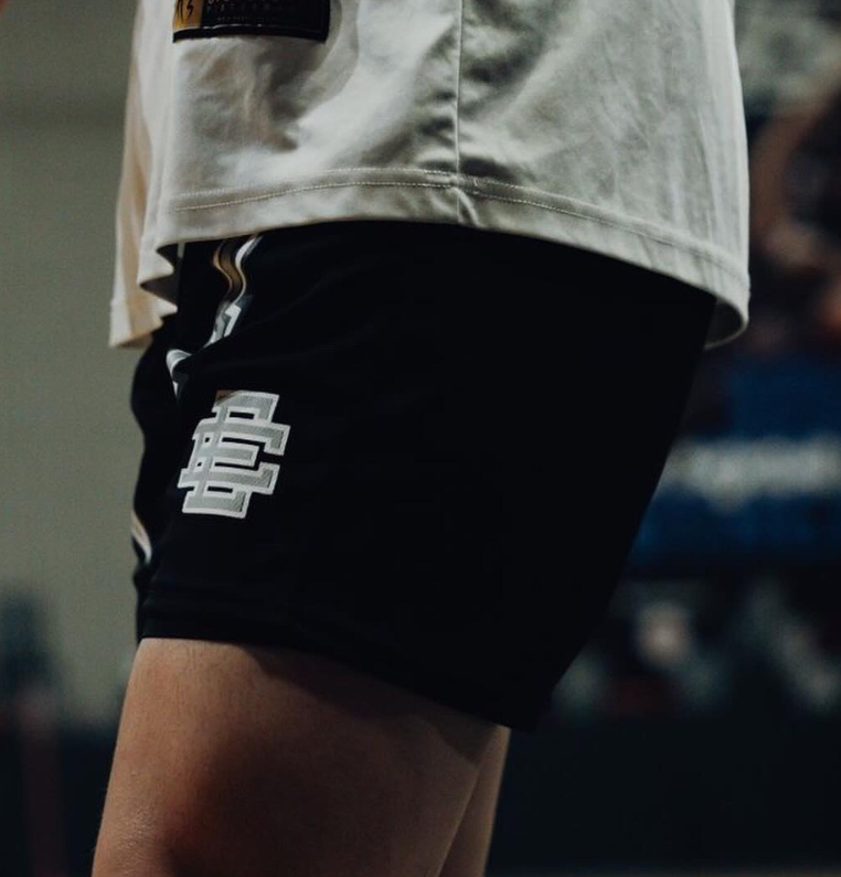Eric Emanuel EE Black Mesh Basketball Shorts – Men’s Baggy Graphic Camo Sports Shorts | EE Shorts