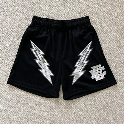 Eric Emanuel EE Black Mesh Basketball Shorts – Men’s Baggy Graphic Camo Sports Shorts | EE Shorts