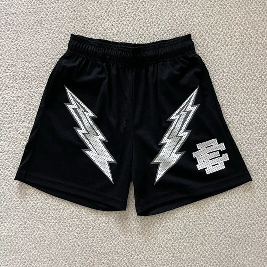 Eric Emanuel EE Black Mesh Basketball Shorts – Men’s Baggy Graphic Camo Sports Shorts | EE Shorts
