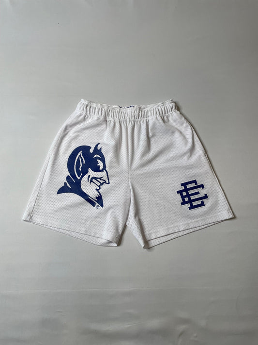 Eric Emanuel EE Athletic White Shorts – Mesh Baggy Basketball Shorts for Men’s Fashion
