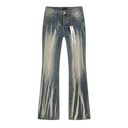 Purple Brand P004 Calcite Flare Denim Jeans Light Indigo