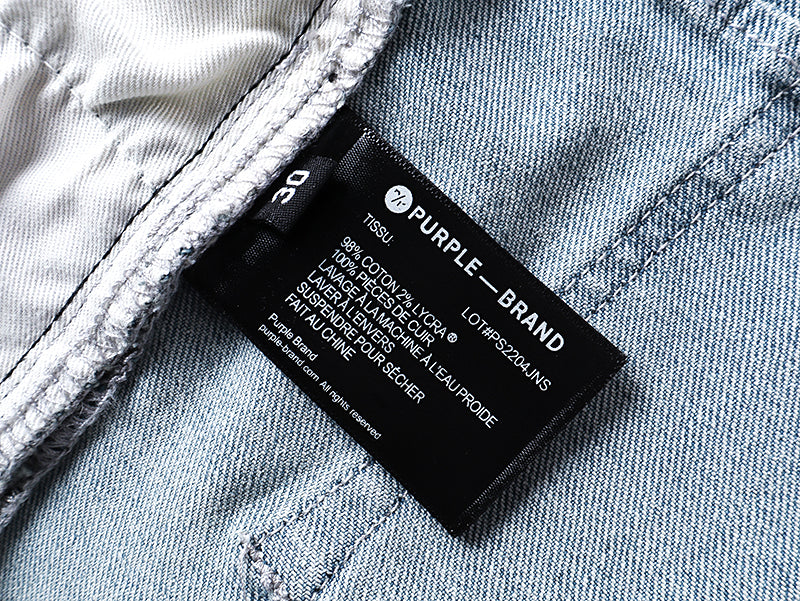 Purple Brand High Street Flared Jeans Light Blue