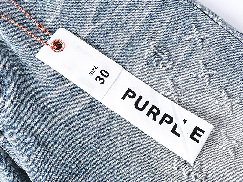 Purple Brand High Street Flared Jeans Light Blue