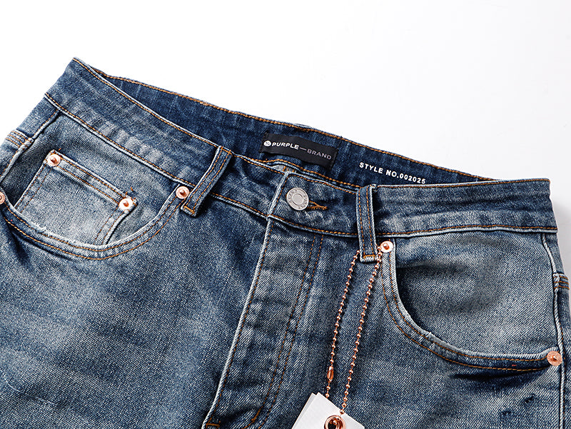 Purple Brand Patchwork Distressed Flare Jeans Indigo