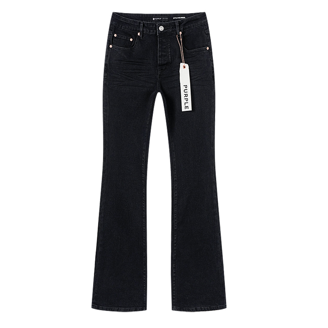 Purple Brand Washed Flared Jeans Black