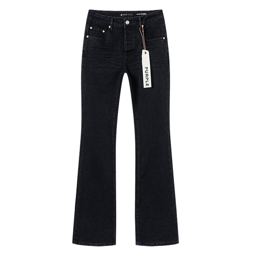Purple Brand Washed Flared Jeans Black