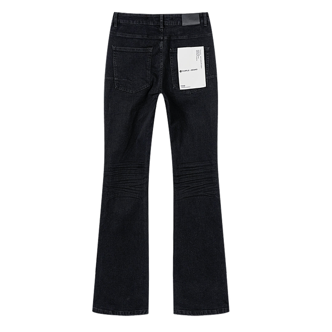 Purple Brand Washed Flared Jeans Black