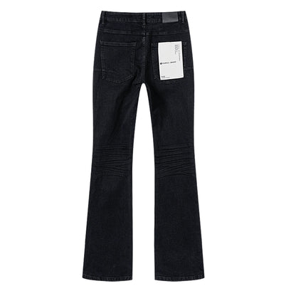 Purple Brand Washed Flared Jeans Black