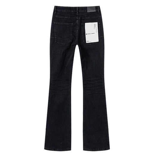 Purple Brand Washed Flared Jeans Black