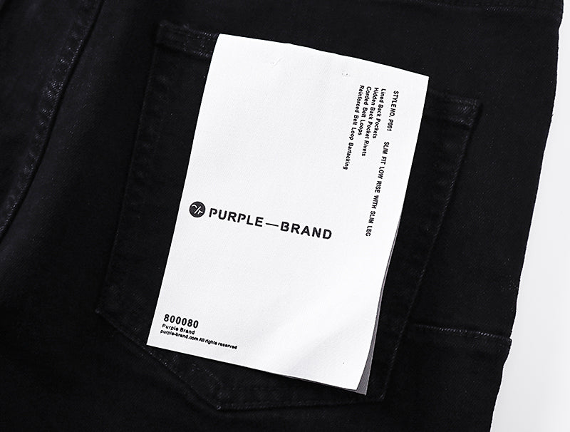 Purple Brand Washed Flared Jeans Black
