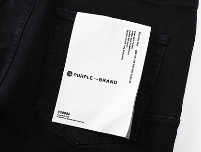Purple Brand Washed Flared Jeans Black