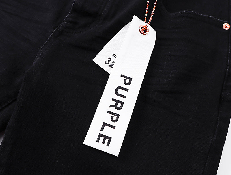 Purple Brand Washed Flared Jeans Black