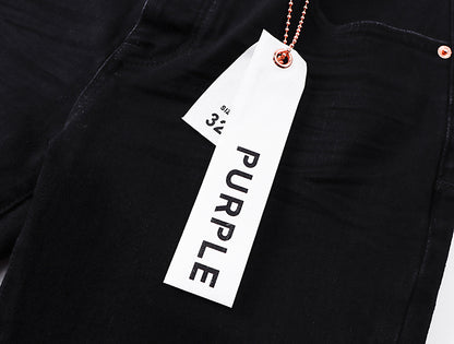 Purple Brand Washed Flared Jeans Black