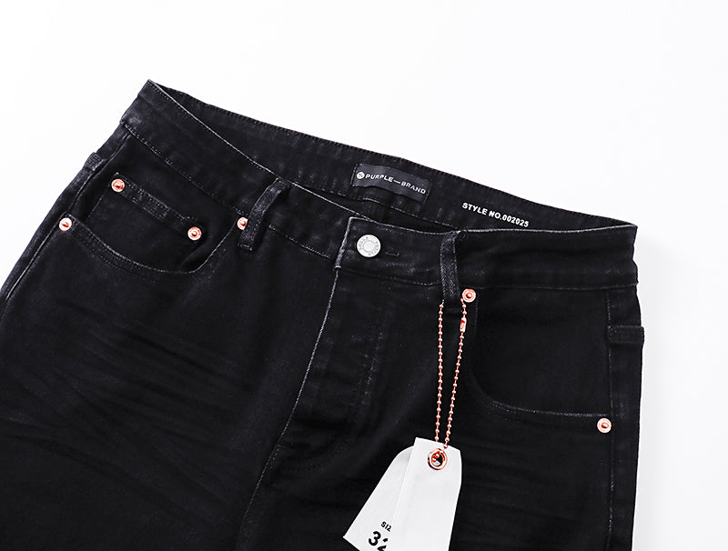 Purple Brand Washed Flared Jeans Black