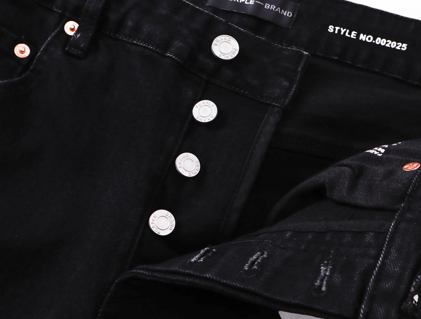 Purple Brand Rhinestone Cross Flare Jeans Black