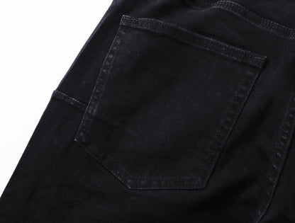 Purple Brand Rhinestone Cross Flare Jeans Black