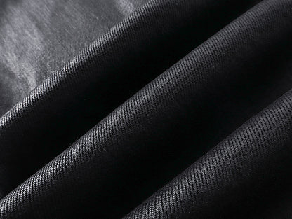 Purple Brand Coated Flared Jeans Black